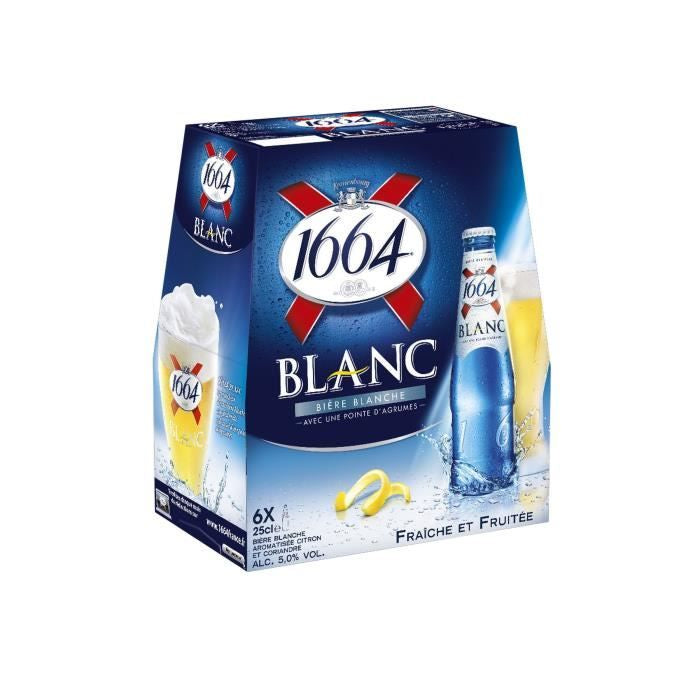 Les5CAVES - 1664 - bière blanche -  Pack de 6 x 25 cl