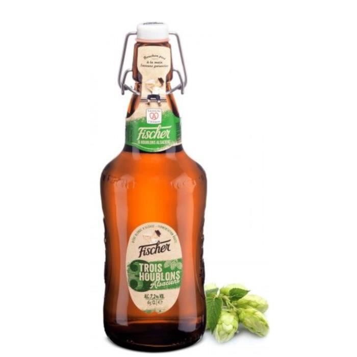 FISCHER 3 houblons - Biere blonde - 65 cl - 7.2%