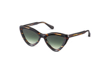 Charger l&#39;image dans la galerie, Lunettes de Soleil Femme Authentique Gigi Barcelona FLORENCE Acétate marron, verres CR39 marron et miel tortue et vert
