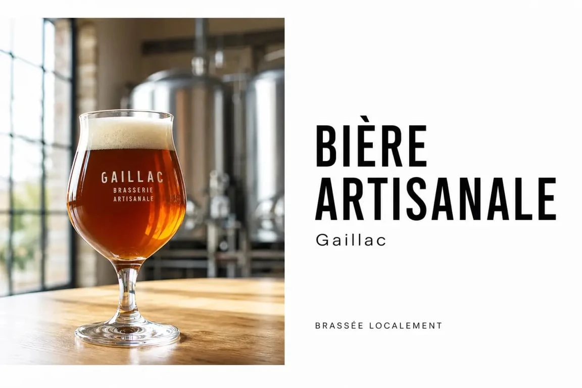 Bière artisanale locale dans une brasserie à Gaillac