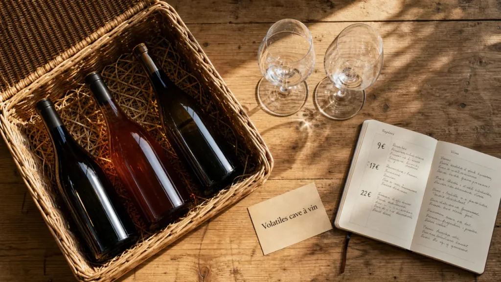 Volatiles cave à vin : vins nature à Paris (bouteilles et prix repères)