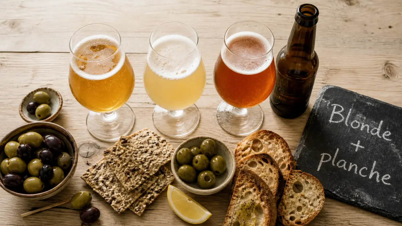 Alaryk brasserie artisanale, bière bio par style et repas : blonde, blanche, ambrée