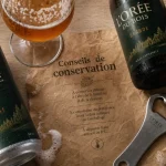 Bière de la plaine brasserie artisanale, canette, bouteilles et verre tulipe fraîcheur