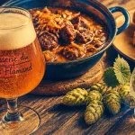 Bière du nord ch'ti ambrée à haute fermentation, houblon et terroir du Nord