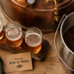 Brasserie artisanale Belle de Maine : verres de bière bio pour dégustation