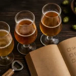brasserie artisanale gallicus : verres de bière et check-list de fraîcheur