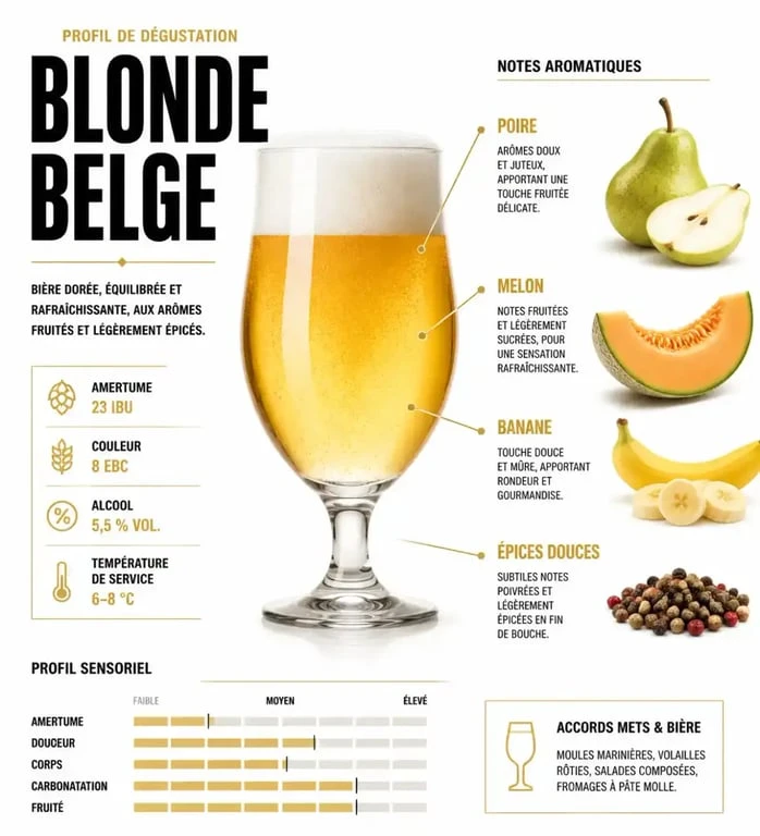 Profil gustatif et caractéristiques de la bière Ciney blonde