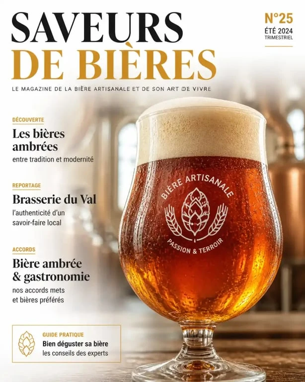 Dégustation d'une bière du nord ch'ti artisanale dans un verre tulipe