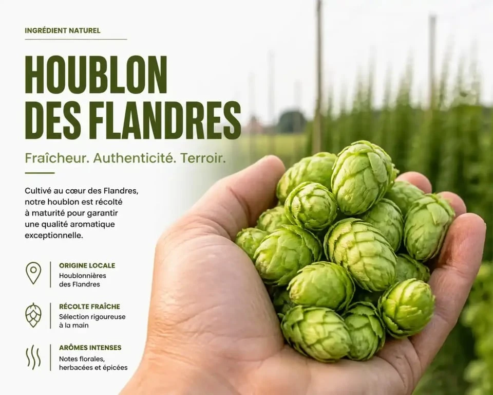 Culture du houblon pour la fabrication de la bière du nord ch'ti
