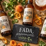 Biere FADA : bouteilles artisanales et verres de dégustation