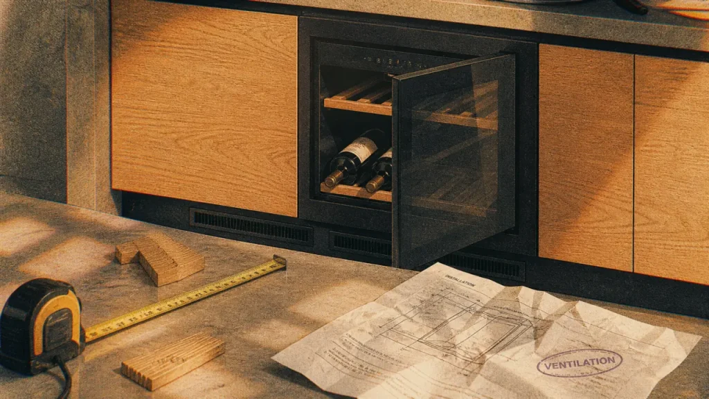 Cave à vin encastrable : ventilation, dimensions et erreurs à éviter