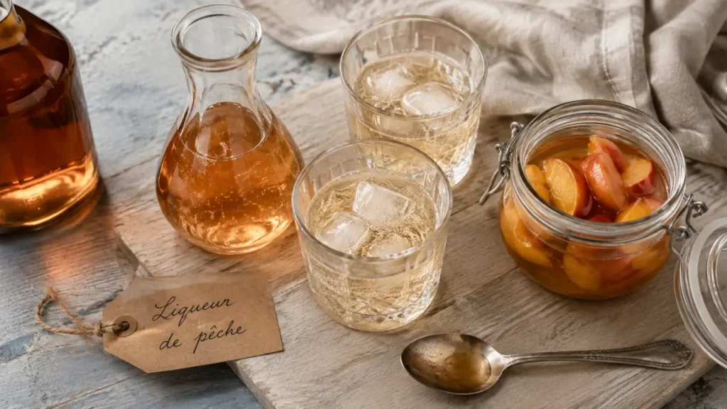 Liqueur de pêche : laquelle choisir entre crème, pêche de vigne et macération maison ?