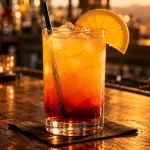 Tequila Sunrise recettes : dégradé orange-rouge tequila, jus d’orange et grenadine