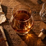 tres bon whisky, verre tulipe et dégustation sur chêne