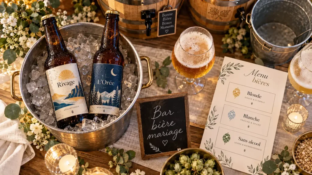 Bière artisanale au mariage : trois styles bien choisis plutôt qu’un bar impossible à gérer