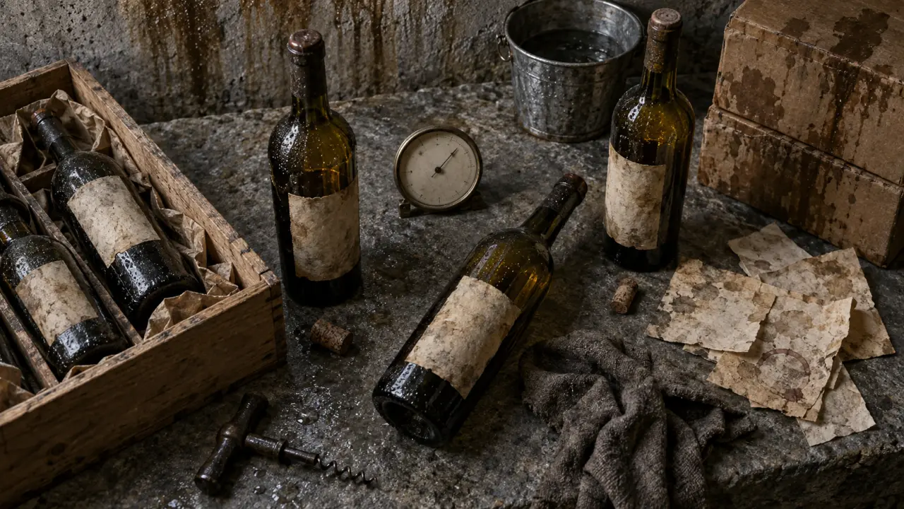 taux humidité cave : hygromètre dans une cave humide