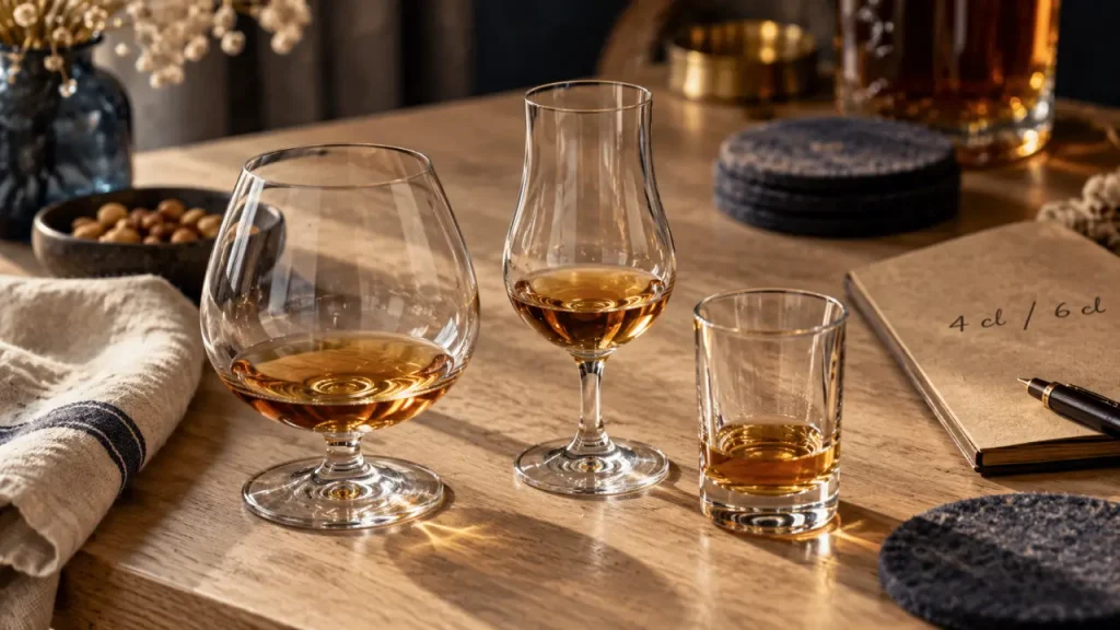 Verres à digestifs : 2 cl, 4 cl ou 6 cl selon la boisson et le service